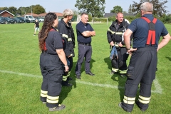 Jacob Buhl her sammen med brandmænd m/k fra Grindsted - Privatfoto